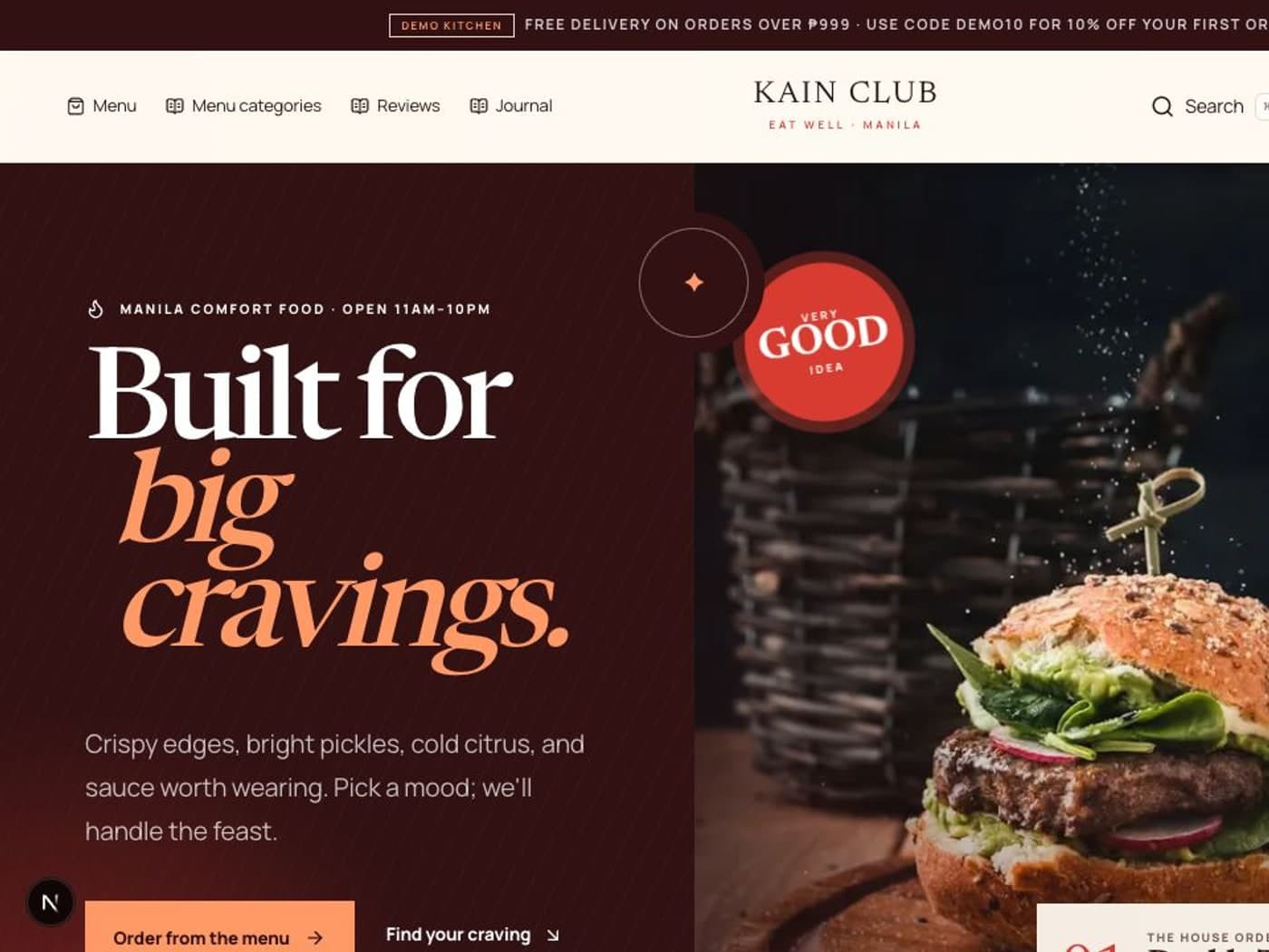 Kain Club website preview