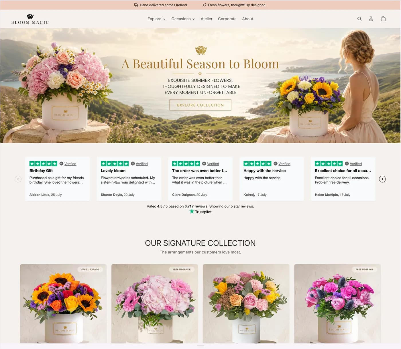 Bloom Magic website preview