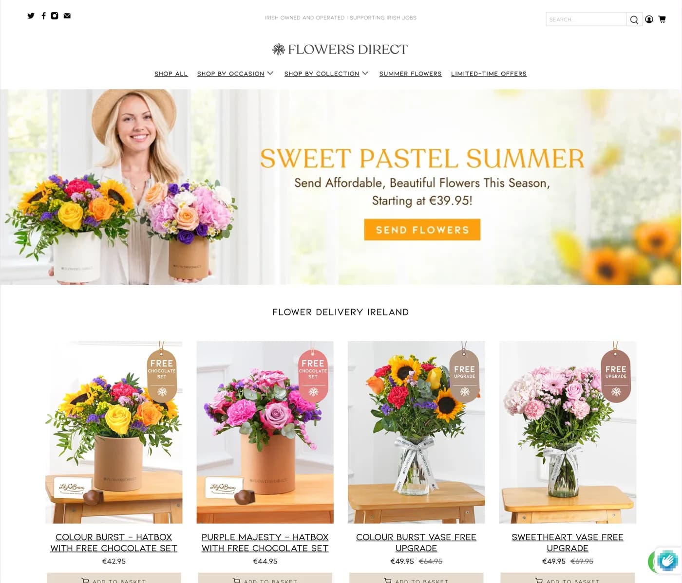 Flowers Direct website preview